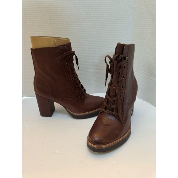 Naturalizer Women's Callie Lace Up Heeled Bootie Brown size 10 M new brown - Picture 6 of 8